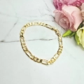 Bransoletka STAL CHIRURGICZNA delikatny płaski splot jasne złoto 19 cm 3