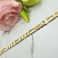 Bransoletka STAL CHIRURGICZNA delikatny płaski splot jasne złoto 19 cm 5