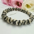 Bransoletka kamienie naturalne gumkowa AGAT zebra 0,8 cm 4