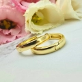 Kolczyki STAL CHIRURGICZNA bigiel 2 cm klasyk jasne złoto 2