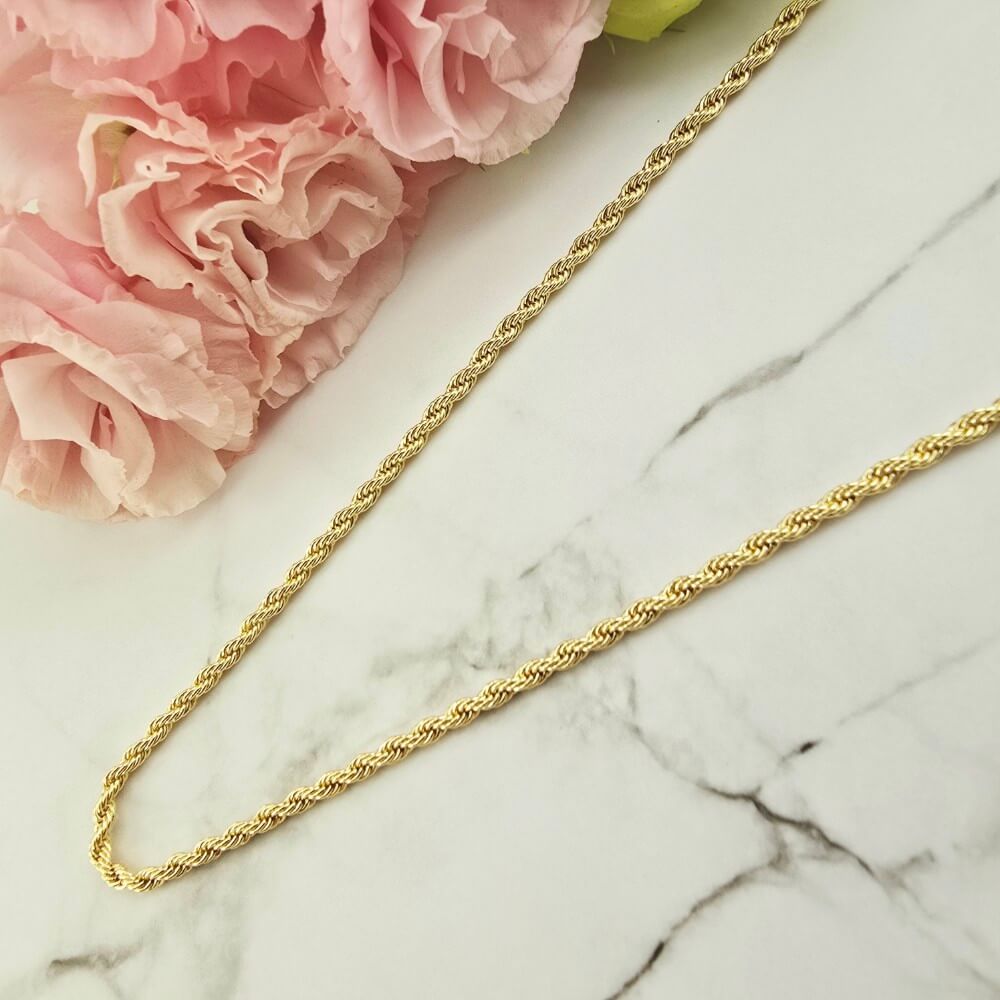 Naszyjnik STAL CHIRURGICZNA bez przywieszek 0,3 splot 50 cm