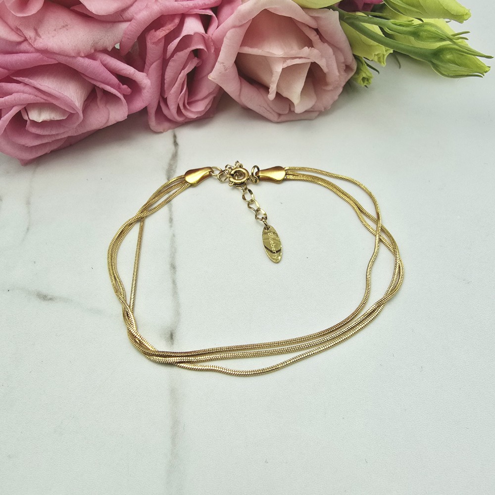 Bransoletka STAL CHIRURGICZNA potrójna żmijka okrągła 