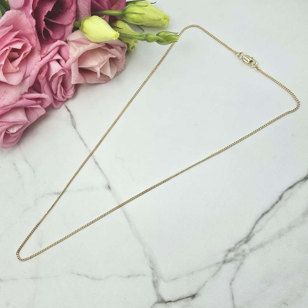 Naszyjnik STAL CHIRURGICZNA bez przywieszek klasyk 45 cm jasne złoto