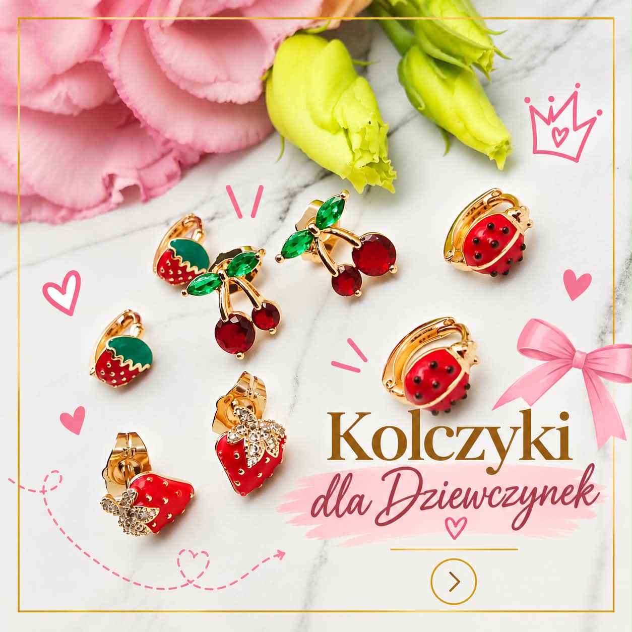 Kolczyki dla małych księżniczek